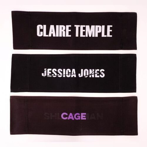 Lot #31: MARVEL - VARIOUS PRODUCTIONS (T.V. SERIES, 2015 - 2019) - Luke Cage, Claire Temple, and Jessica Jones' Chairbacks