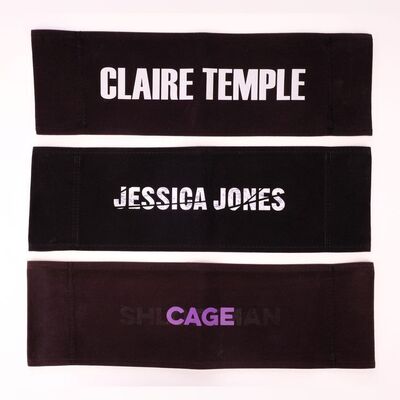 Lot #31: MARVEL - VARIOUS PRODUCTIONS (T.V. SERIES, 2015 - 2019) - Luke Cage, Claire Temple, and Jessica Jones' Chairbacks