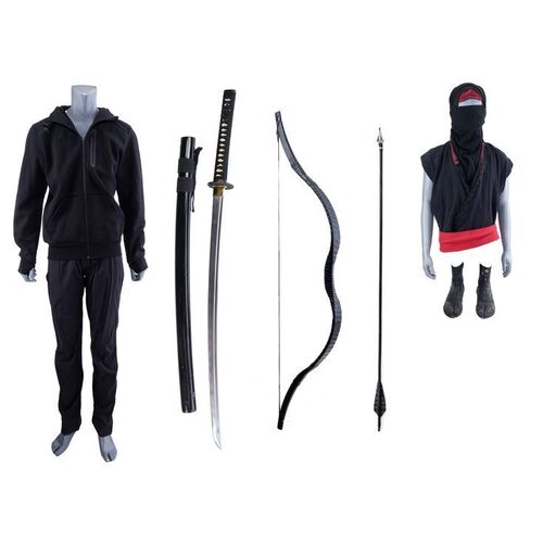 Lot #34: MARVEL - VARIOUS PRODUCTIONS (T.V. SERIES, 2015 - 2019) - The Hand Ninja Costume Components and Danny Rand's Distressed Trials Costume