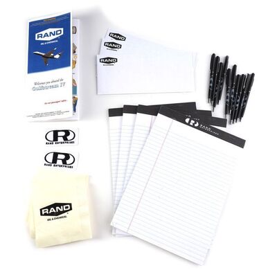Lot #39: MARVEL'S IRON FIST (T.V. SERIES, 2017 - 2018) - Rand Branded Airplane Safety Pamphlets, Napkins, and Stationary
