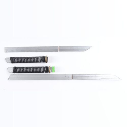 Lot #62: MARVEL'S THE DEFENDERS (T.V. SERIES, 2017) - Pair of Elektra Natchios' VFX Wakizashi Handles with Wooden Blade Segments