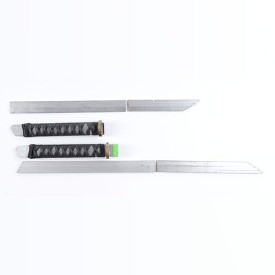 Lot #62: MARVEL'S THE DEFENDERS (T.V. SERIES, 2017) - Pair of Elektra Natchios' VFX Wakizashi Handles with Wooden Blade Segments
