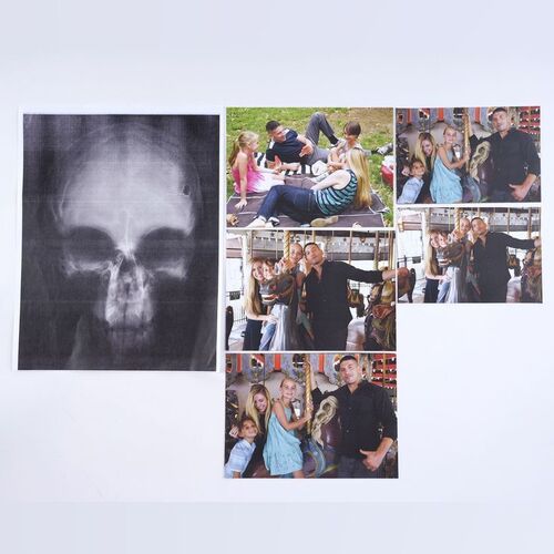 Lot #79: MARVEL'S DAREDEVIL (T.V. SERIES, 2015 - 2018) - Set of Five Castle Family Photos and X-Ray Skull Copy