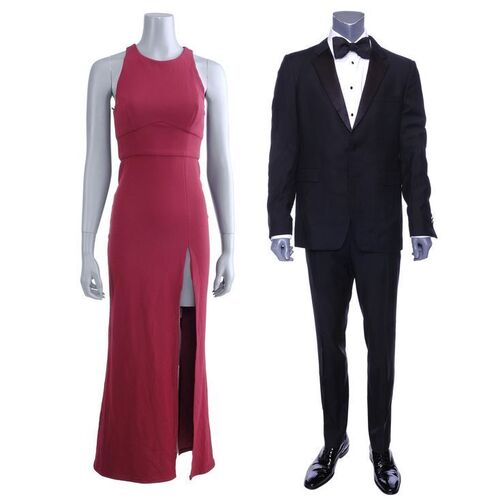 Lot #83: MARVEL'S DAREDEVIL (T.V. SERIES, 2015 - 2018) - Matt Murdock's Tuxedo with Elektra Natchios' Gala Dress