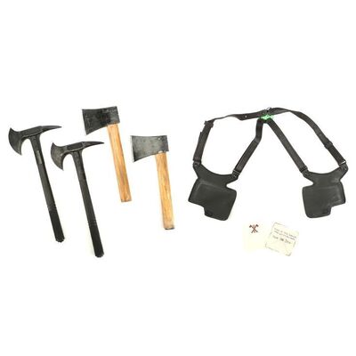 Lot #86: MARVEL'S IRON FIST (T.V. SERIES, 2017 - 2018) - Set of Four Yangsi Gonshi and Triad Stunt Hatchets, Harness, and Hai-Qing Yang Note
