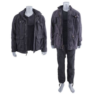 Lot #93: MARVEL'S THE PUNISHER (T.V. SERIES, 2017 - 2019) - Frank Castle's Poloznev Limo Hijacking Ensemble and David Lieberman Introduction Costume