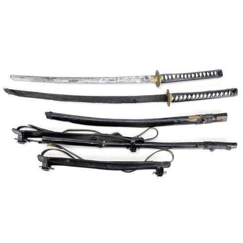 Lot #98: MARVEL'S DAREDEVIL (T.V. SERIES, 2015 - 2018) - Set of Two Stunt Katanas and Two Stunt Sheaths