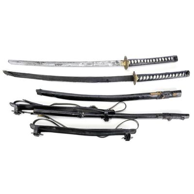 Lot #98: MARVEL'S DAREDEVIL (T.V. SERIES, 2015 - 2018) - Set of Two Stunt Katanas and Two Stunt Sheaths