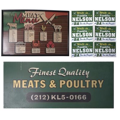 Lot #125: MARVEL'S DAREDEVIL (T.V. SERIES, 2015 - 2018) - Nelson's Meats Signs and Campaign Signs
