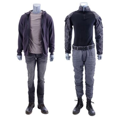 Lot #134: MARVEL'S THE PUNISHER (T.V. SERIES, 2017 - 2019) - Billy Russo's Threatening and Battle Damaged Tactical Carousel Costumes