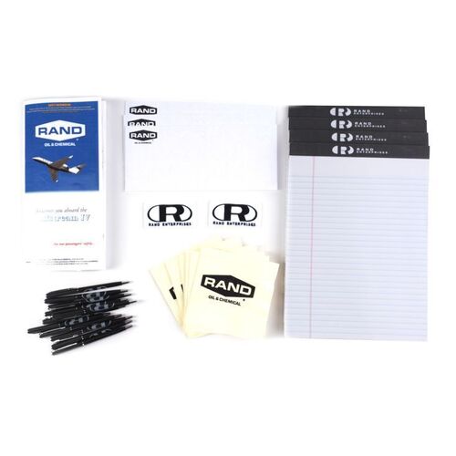 Lot #140: MARVEL'S IRON FIST (T.V. SERIES, 2017 - 2018) - Rand Branded Accessories with Airline Pamphlet, Napkins and Stationary