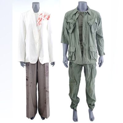 Lot #144: MARVEL'S THE DEFENDERS (T.V. SERIES, 2017) - Stick's Hand Removal Costume and Alexandra Reid's Stick Capture Costume