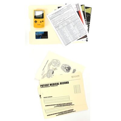Lot #155: MARVEL'S JESSICA JONES (T.V. SERIES, 2015 - 2019) - Jessica Jones&Atilde;&cent;&acirc;&sbquo;&not;&acirc;&bdquo;&cent; and Alisa Jones&Atilde;&cent;&acirc;&sbquo;&not;&acirc;&bdquo;&cent; Medical Records, Yellow Portable Gaming Console, and Club Alias Business Cards