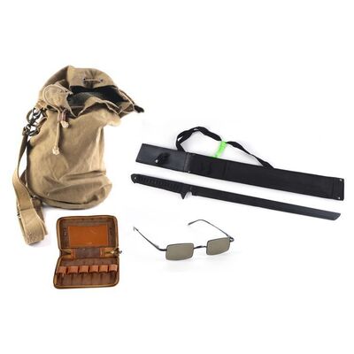 Lot #165: MARVEL'S DAREDEVIL (T.V. SERIES, 2015 - 2018) - Stick's Metal Sword with Backpack and Alternate Glasses