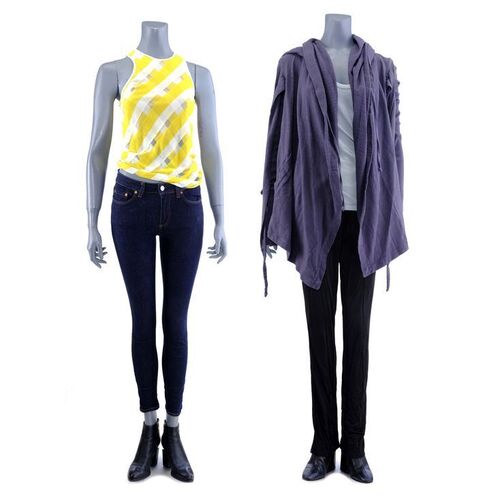 Lot #193: MARVEL'S JESSICA JONES (T.V. SERIES, 2015 - 2019) - Trish Walker Shoots Alisa Jones and Malcolm Ducasse Confrontation Stunt Costumes