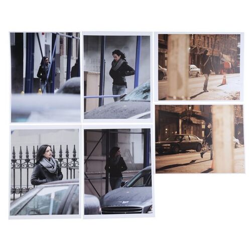 Lot #195: MARVEL'S JESSICA JONES (T.V. SERIES, 2015 - 2019) - Six Key Malcolm Ducasse Surveillance Photos of Jessica Jones