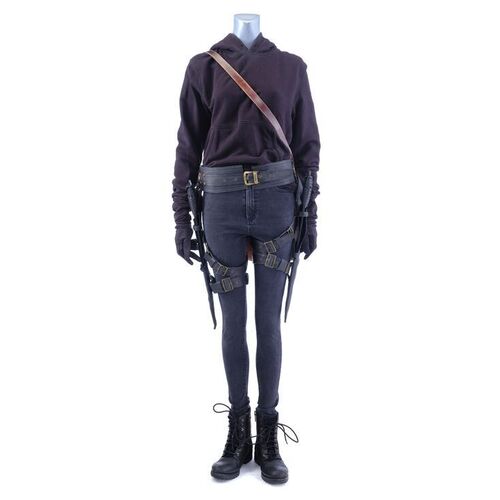 Lot #215: MARVEL'S IRON FIST (T.V. SERIES, 2017 - 2018) - Mary Walker's Tactical Costume with Machete Holster and Pair of Machetes