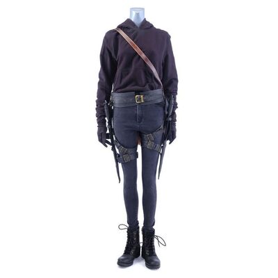 Lot #215: MARVEL'S IRON FIST (T.V. SERIES, 2017 - 2018) - Mary Walker's Tactical Costume with Machete Holster and Pair of Machetes