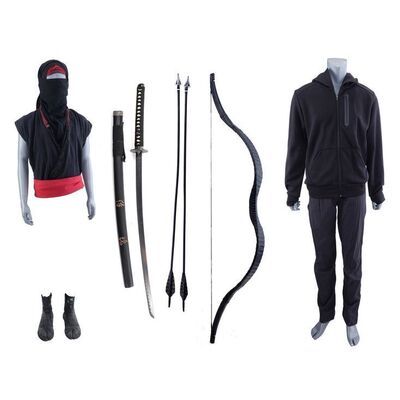 Lot #231: MARVEL - VARIOUS PRODUCTIONS (T.V. SERIES, 2015 - 2019) - The Hand Ninja Costume Components and Danny Rand's Distressed Trials Costume