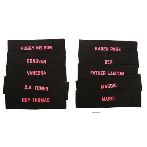 Lot #235: MARVEL'S DAREDEVIL (T.V. SERIES, 2015 - 2018) - Set of 10 Main Character Chairbacks