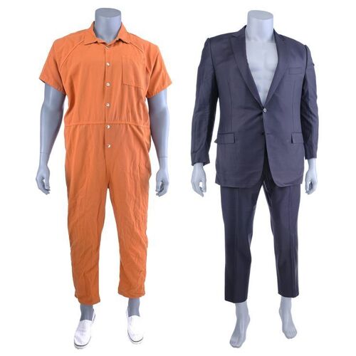 Lot #243: MARVEL'S DAREDEVIL (T.V. SERIES, 2015 - 2018) - Wilson Fisk's Anatoly Murder Suit and Stunt Prisoner Transportation Jumpsuit