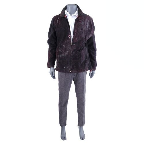 Lot #245: MARVEL'S DAREDEVIL (T.V. SERIES, 2015 - 2018) - Matt Murdock's Bulletin Costume with Bloody Sweater and Alternate Shirt
