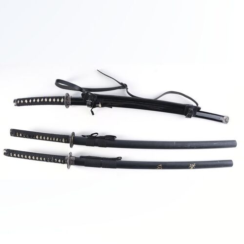 Lot #252: MARVEL'S DAREDEVIL (T.V. SERIES, 2015 - 2018) - Set of Three Metal Katanas