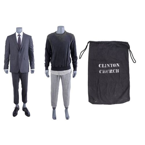 Lot #263: MARVEL'S DAREDEVIL (T.V. SERIES, 2015 - 2018) - Matt Murdock's Prison Riot Costume and Church Recovery Costume with Punching Bag