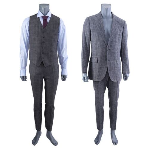 Lot #274: MARVEL'S IRON FIST (T.V. SERIES, 2017 - 2018) - Davos' Meeting Suit and Harold Meachum's Stunt Final Fight Costume