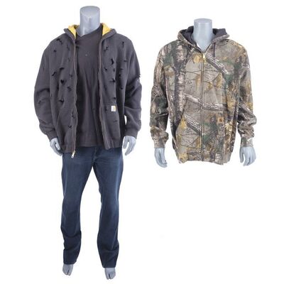 Lot #280: MARVEL'S LUKE CAGE (T.V. SERIES, 2016 - 2018) - Luke Cage Method Man Trade Sweatshirt and Crispus Attucks' Assault Costume