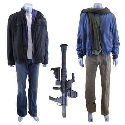 Lot #325: MARVEL'S THE PUNISHER (T.V. SERIES, 2017 - 2019) - Frank Castle and David Lieberman's Rooftop Introduction Costumes with Gun
