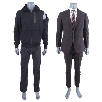 Lot #328: MARVEL'S IRON FIST (T.V. SERIES, 2017 - 2018) - Danny Rand's Tear-Away Trials Costume and Doctor Office Costume