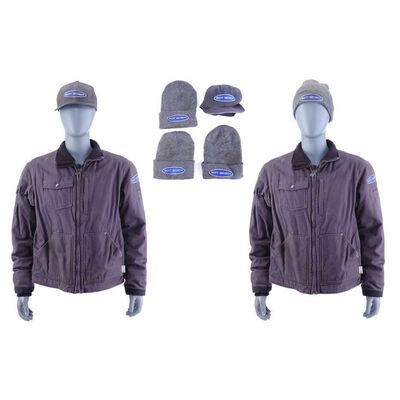 Lot #335: MARVEL'S IRON FIST (T.V. SERIES, 2017 - 2018) - Two Mott Security Jackets with Baseball Hats and Beanies
