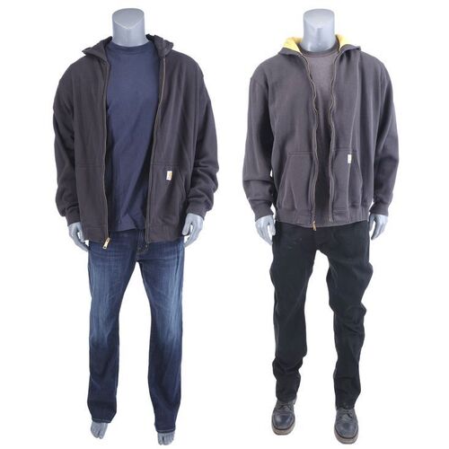 Lot #337: MARVEL'S LUKE CAGE (T.V. SERIES, 2016 - 2018) - Luke Cage's Bullet-Riddled Church Attack Costume and Growhouse Costume