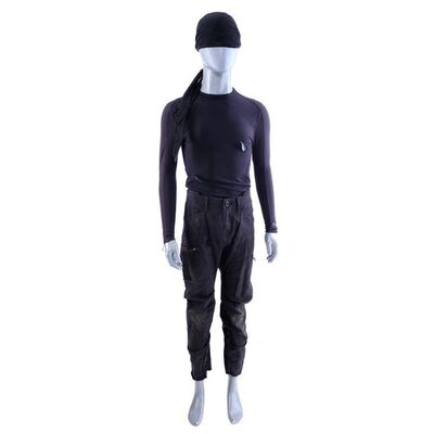 Lot #344: MARVEL'S DAREDEVIL (T.V. SERIES, 2015 - 2018) - Daredevil Vigilante Damaged Battle Costume with Mask