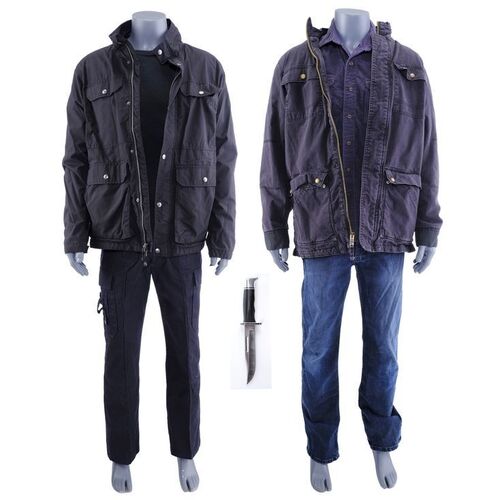 Lot #346: MARVEL'S THE PUNISHER (T.V. SERIES, 2017 - 2019) - Frank Castle's Lola's Roadhouse Costume with Mercenary Knife and Poloznev Costume