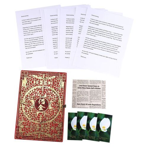 Lot #365: MARVEL'S DAREDEVIL (T.V. SERIES, 2015 - 2018) - Elektra Natchios' Stolen Logbook with Various Production Papers