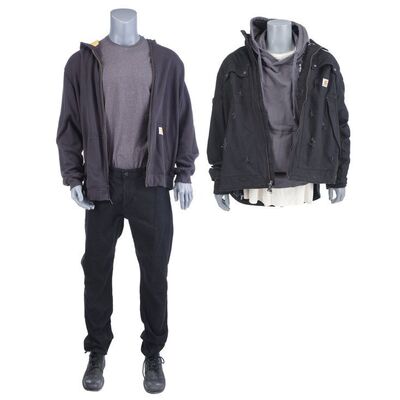 Lot #386: MARVEL'S LUKE CAGE (T.V. SERIES, 2016 - 2018) - Luke Cage's Gym Assault Costume and Growhouse Costume