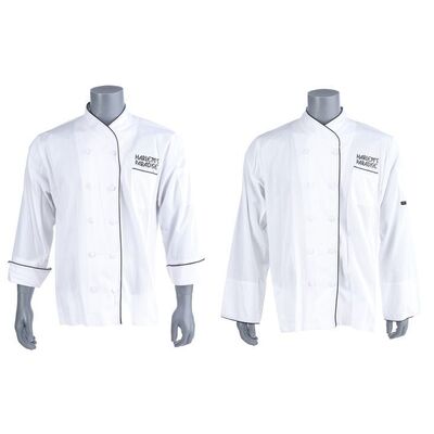 Lot #388: MARVEL'S LUKE CAGE (T.V. SERIES, 2016 - 2018) - Two Harlem's Paradise Kitchen Coats