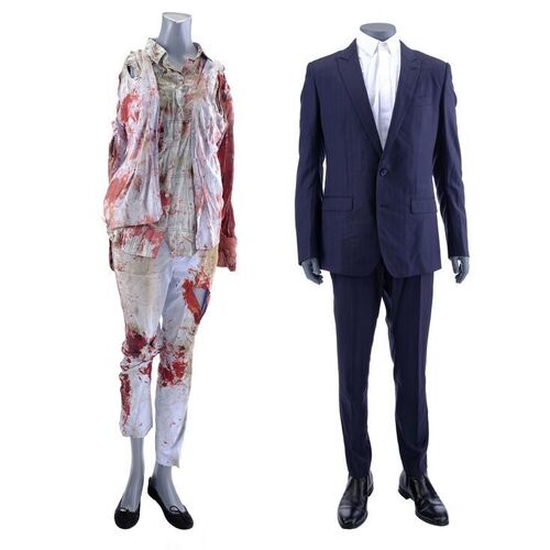 Lot #406: MARVEL'S JESSICA JONES (T.V. SERIES, 2015 - 2019) - Malcolm Ducasse's Suit and Alisa Jones' Car Crash Costume