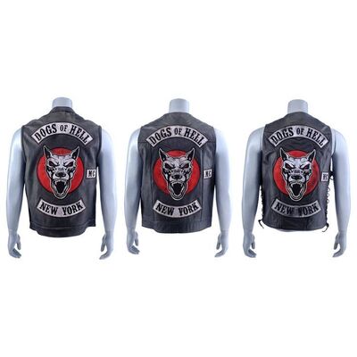 Lot #407: MARVEL'S DAREDEVIL (T.V. SERIES, 2015 - 2018) - Two Dogs of Hell Vests with President's Vest