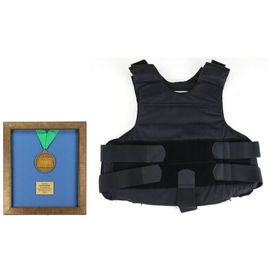Lot #408: MARVEL - VARIOUS PRODUCTIONS (T.V. SERIES, 2015 - 2019) - Misty Knight's Alternate Plaque with Tactical Vest