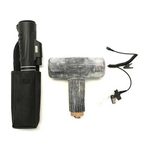 Lot #420: MARVEL'S THE PUNISHER (T.V. SERIES, 2017 - 2019) - Frank Castle's Earpiece and Spy Monocular with Pete Castiglione's Sledgehammer Head