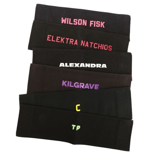 Lot #422: MARVEL - VARIOUS PRODUCTIONS (T.V. SERIES, 2015 - 2019) - Set of Six Villain Chairbacks