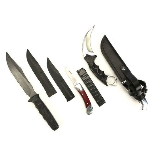 Lot #450: MARVEL'S THE PUNISHER (T.V. SERIES, 2017 - 2019) - Frank Castle's Stunt Shiv Handle, Two Stunt Knife Blades, and Four Metal and Stunt Knives