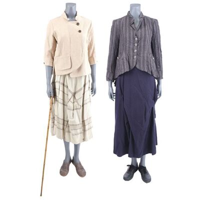 Lot #473: MARVEL'S DAREDEVIL (T.V. SERIES, 2015 - 2018) - Madame Gao's Wilson Fisk Meeting Costume and Factory Costume with Cane