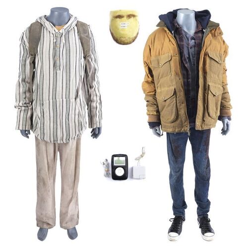 Lot #477: MARVEL'S IRON FIST (T.V. SERIES, 2017 - 2018) - Pair of Danny Rand's Costumes with Beard Appliances and Portable Music Device