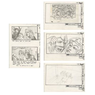 151356: BATMAN (1989) - Set Of Four Hand-Drawn Storyboards