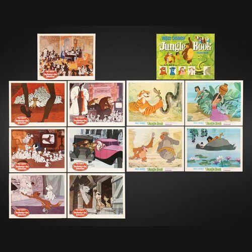 Lot #2 - 101 DALMATIANS (1961) AND JUNGLE BOOK (1967) - Twelve US Lobby Cards, 1961, 1967