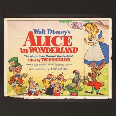 Lot #12 - ALICE IN WONDERLAND (1951) - UK Quad, 1951